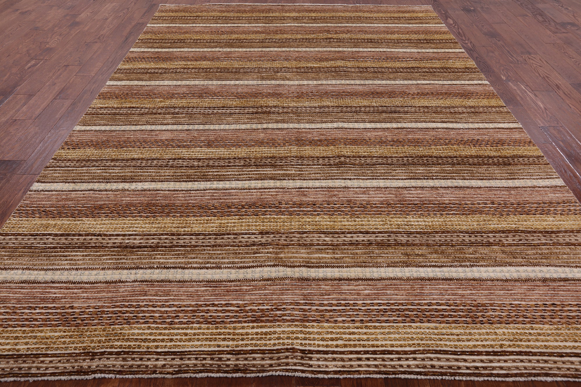 Persian Gabbeh Hand Knotted Wool Rug - 7' 9" X 10' 3" - Golden Nile