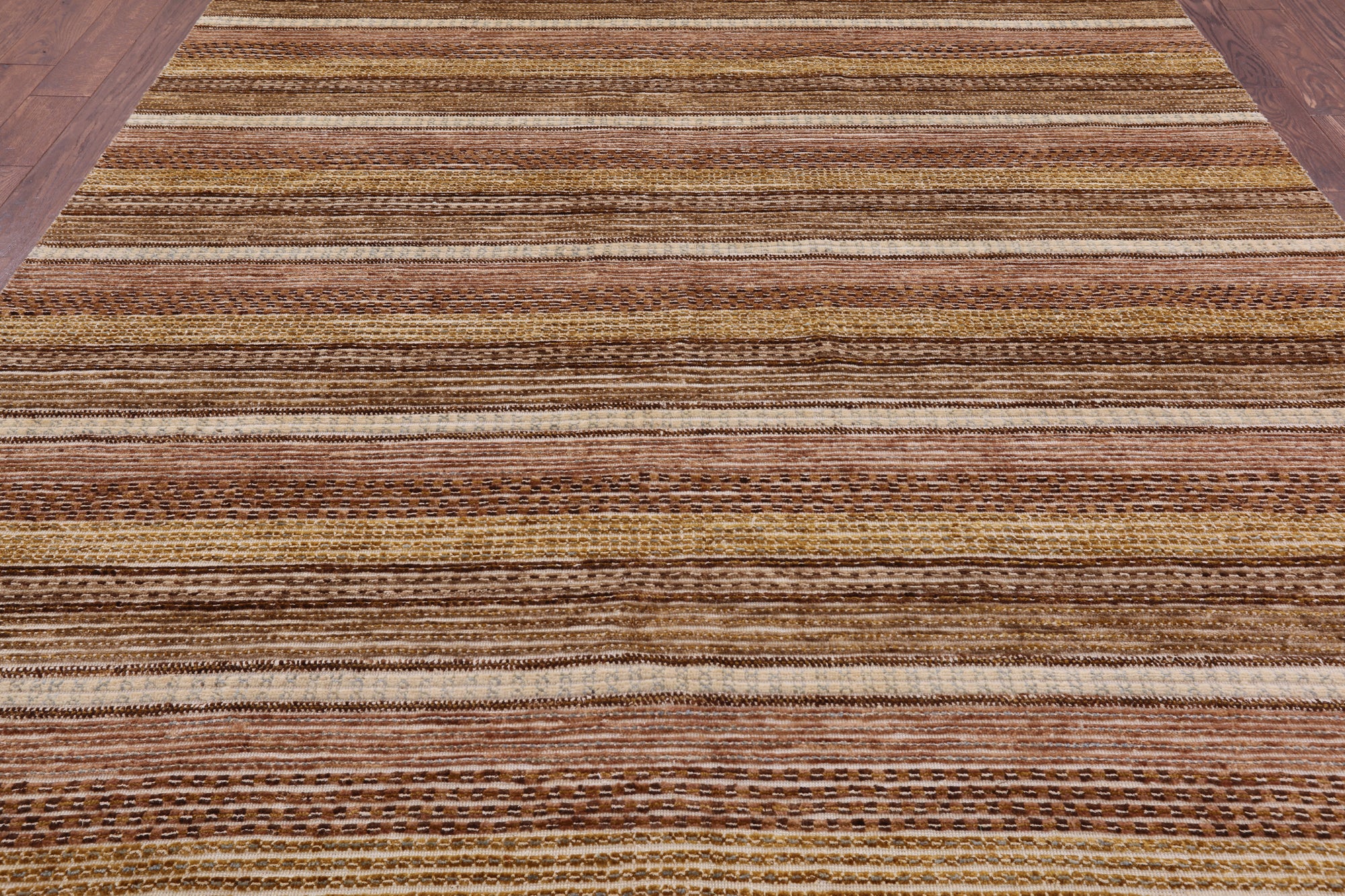 Persian Gabbeh Hand Knotted Wool Rug - 7' 9" X 10' 3" - Golden Nile