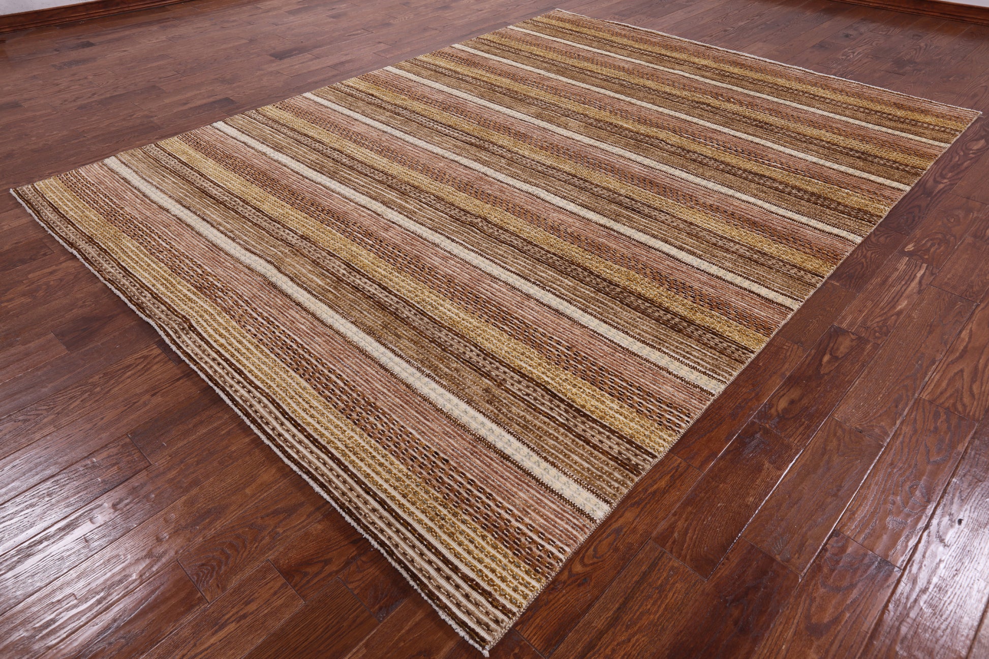 Persian Gabbeh Hand Knotted Wool Rug - 7' 9" X 10' 3" - Golden Nile