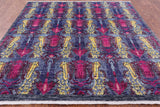 Square William Morris Hand Knotted Wool Rug - 5' 3" X 5' 3" - Golden Nile