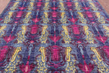 Square William Morris Hand Knotted Wool Rug - 5' 3" X 5' 3" - Golden Nile