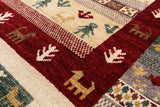 Tribal Gabbeh Handmade Wool Rug - 4' 10" X 6' 6" - Golden Nile