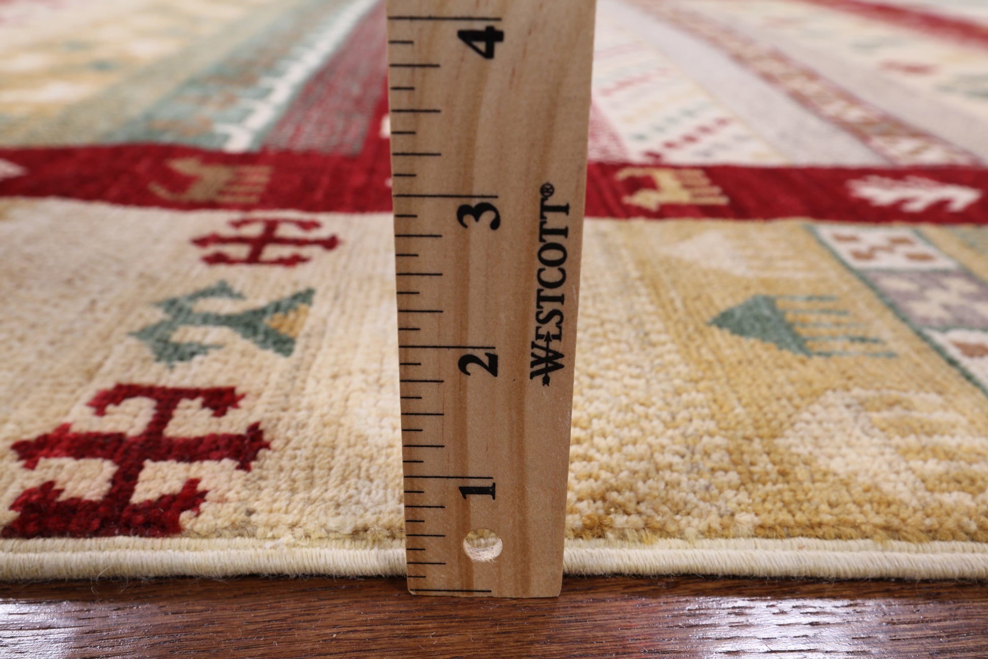 Tribal Gabbeh Handmade Wool Rug - 4' 10" X 6' 6" - Golden Nile