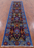 William Morris Handmade Wool Runner Rug - 2' 7" X 11' 8" - Golden Nile