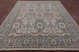 Ivory Geometric Persian Hand Knotted Wool Rug - 8' 2" X 9' 8" - Golden Nile