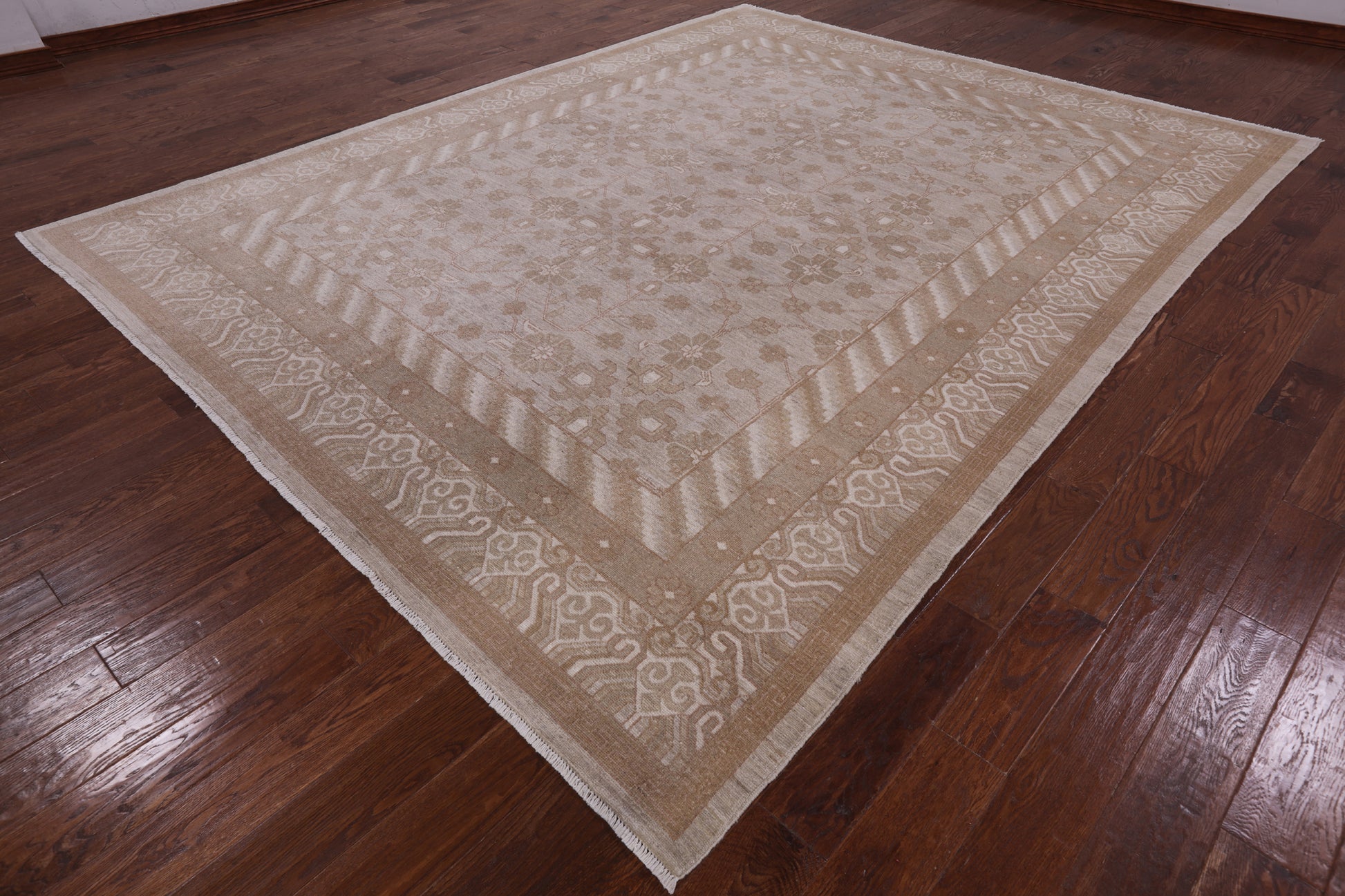 Traditional Handmade Rug - 9' 1" X 11' 3" - Golden Nile