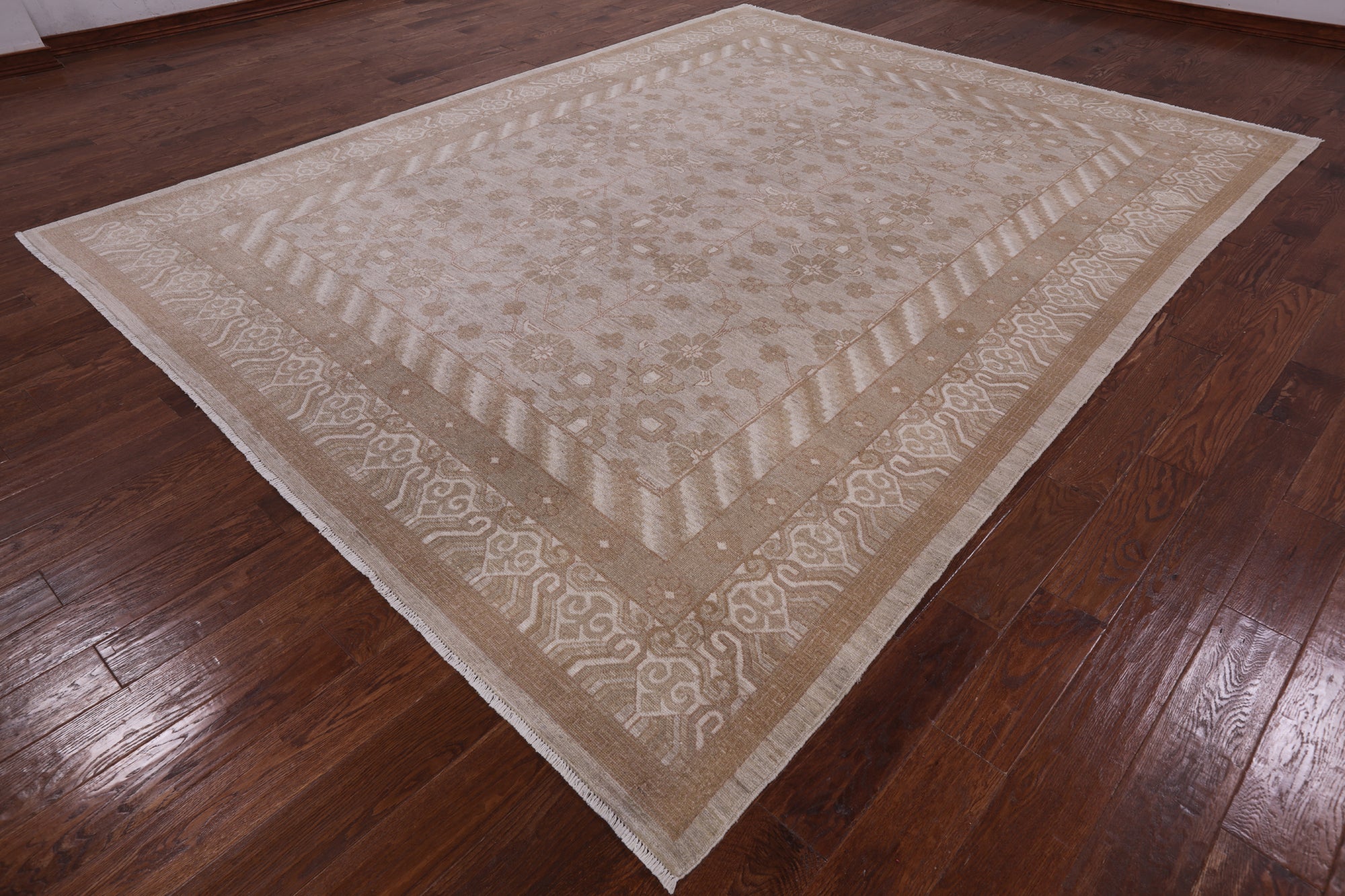 Traditional Handmade Rug - 9' 1" X 11' 3" - Golden Nile