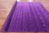 Purple Persian Gabbeh Hand Knotted Wool Rug - 9' 0" X 12' 0" - Golden Nile