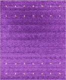 Purple Persian Gabbeh Hand-Knotted Wool Rug - 8' 0" X 10' 0" - Golden Nile