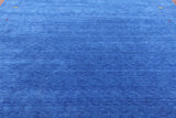 Blue Square Persian Gabbeh Hand Knotted Wool Rug - 9' 0" X 9' 0" - Golden Nile