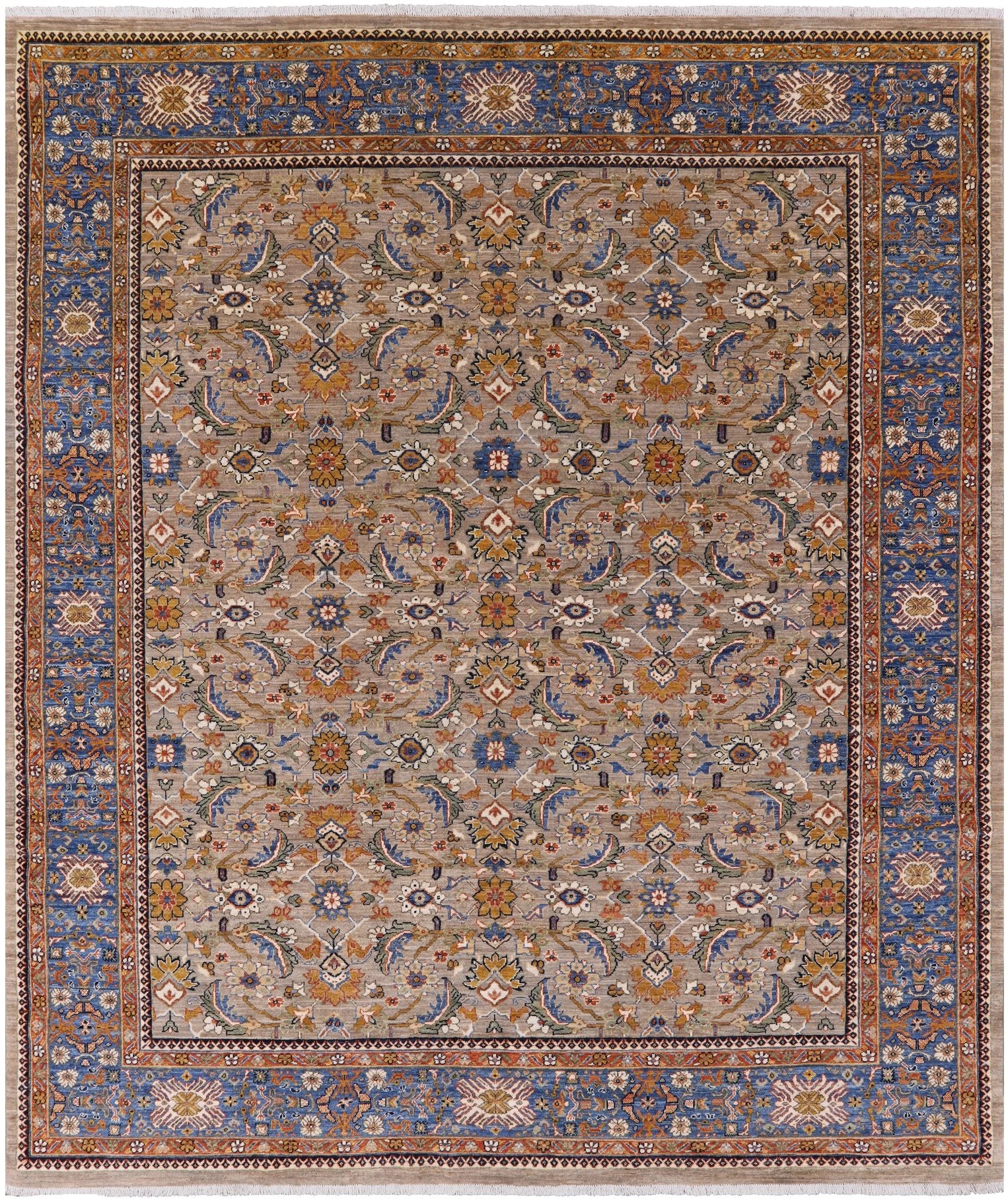 Fine Serapi Hand Knotted Wool Rug - 8' 1" X 9' 6" - Golden Nile