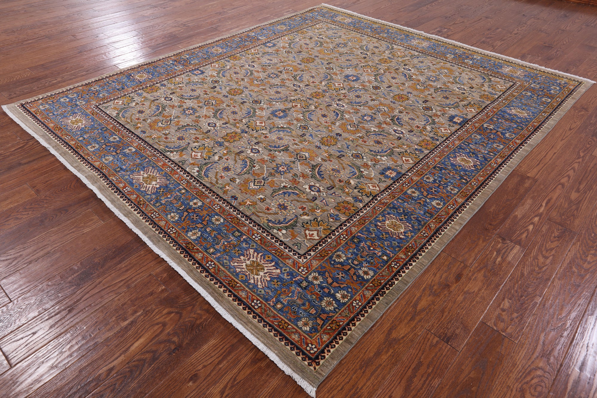 Fine Serapi Hand Knotted Wool Rug - 8' 1" X 9' 6" - Golden Nile