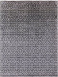 Grey Modern Handmade Wool & Silk Rug - 9' 0" X 12' 2" - Golden Nile