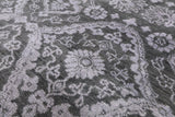 Grey Modern Handmade Wool & Silk Rug - 9' 0" X 12' 2" - Golden Nile