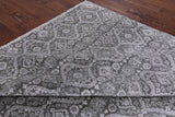Grey Modern Handmade Wool & Silk Rug - 9' 0" X 12' 2" - Golden Nile
