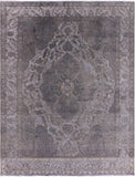 Grey Persian Overdyed Handmade Wool Rug - 9' 8" X 12' 5" - Golden Nile