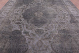 Grey Persian Overdyed Handmade Wool Rug - 9' 8" X 12' 5" - Golden Nile