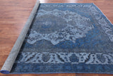 Blue Persian Overdyed Handmade Wool Rug - 9' 5" X 12' 1" - Golden Nile