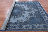Blue Persian Overdyed Handmade Wool Rug - 8' 0" X 11' 5" - Golden Nile