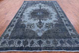 Blue Persian Overdyed Handmade Wool Rug - 8' 0" X 11' 5" - Golden Nile