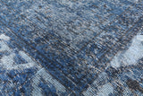Blue Persian Overdyed Handmade Wool Rug - 8' 0" X 11' 5" - Golden Nile