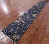 William Morris Hand Knotted Wool Runner Rug - 2' 7" X 17' 5" - Golden Nile