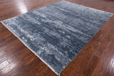 Contemporary Hand Knotted Wool & Silk Rug - 7' 10" X 9' 10" - Golden Nile