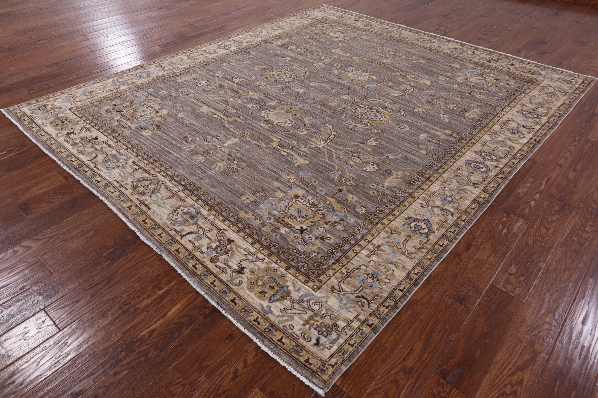 Traditional Hand Knotted Wool Rug - 8' 5" X 9' 10" - Golden Nile