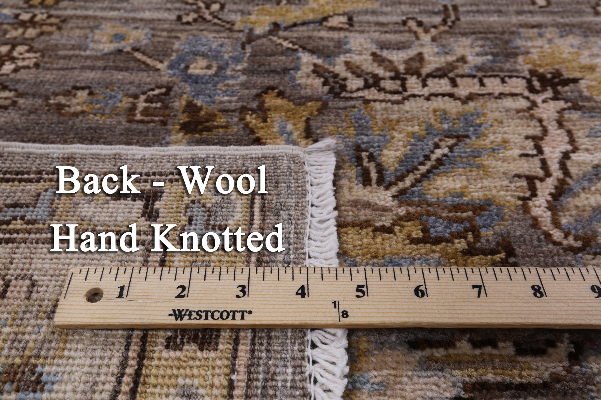 Traditional Hand Knotted Wool Rug - 8' 5" X 9' 10" - Golden Nile