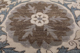 Ivory William Morris Hand Knotted Rug - 8' 3" X 10' 4" - Golden Nile