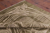 Green Modern Hand Knotted Rug - 12' 2" X 18' 3" - Golden Nile