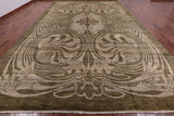 Green Modern Hand Knotted Rug - 12' 2" X 18' 3" - Golden Nile