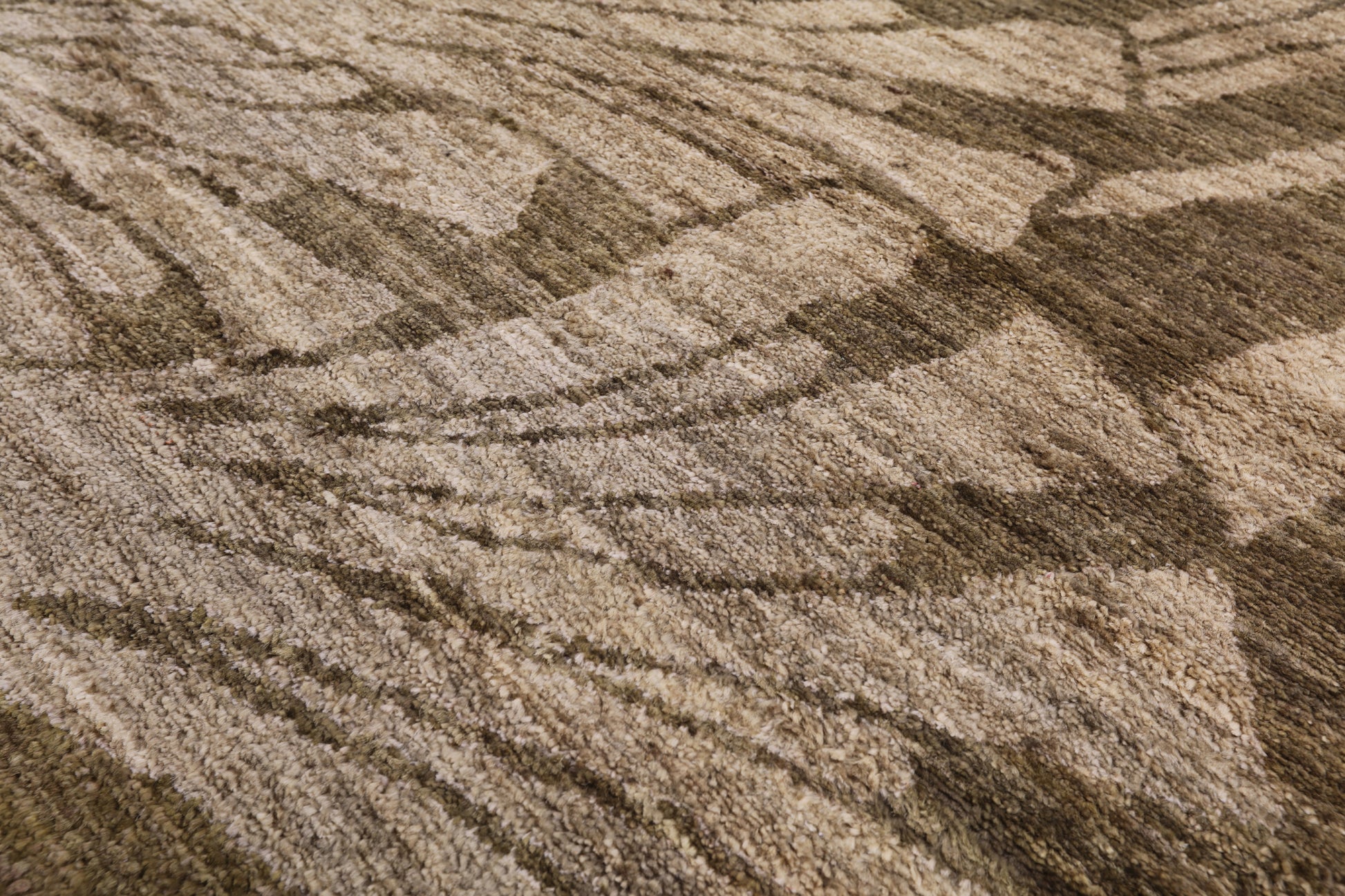 Green Modern Hand Knotted Rug - 12' 2" X 18' 3" - Golden Nile