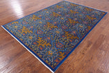 William Morris Hand Knotted Area Rug - 6' 3" X 9' 3" - Golden Nile
