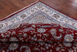 Square Persian Nain Hand Knotted Wool & Silk Rug - 8' 7" X 8' 7" - Golden Nile