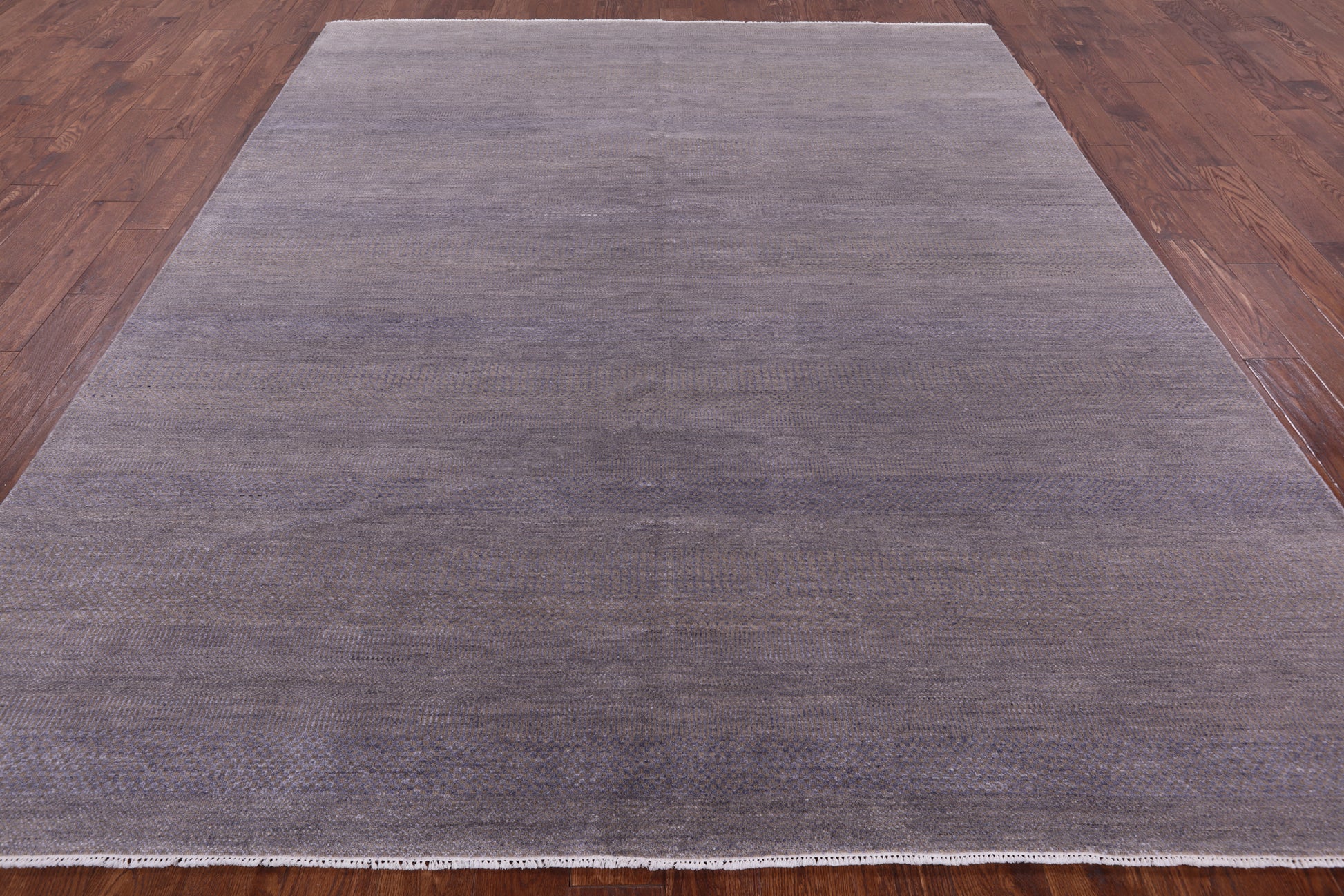 Grey Savannah Grass Hand Knotted Wool & Silk Rug - 8' 2" X 9' 10" - Golden Nile