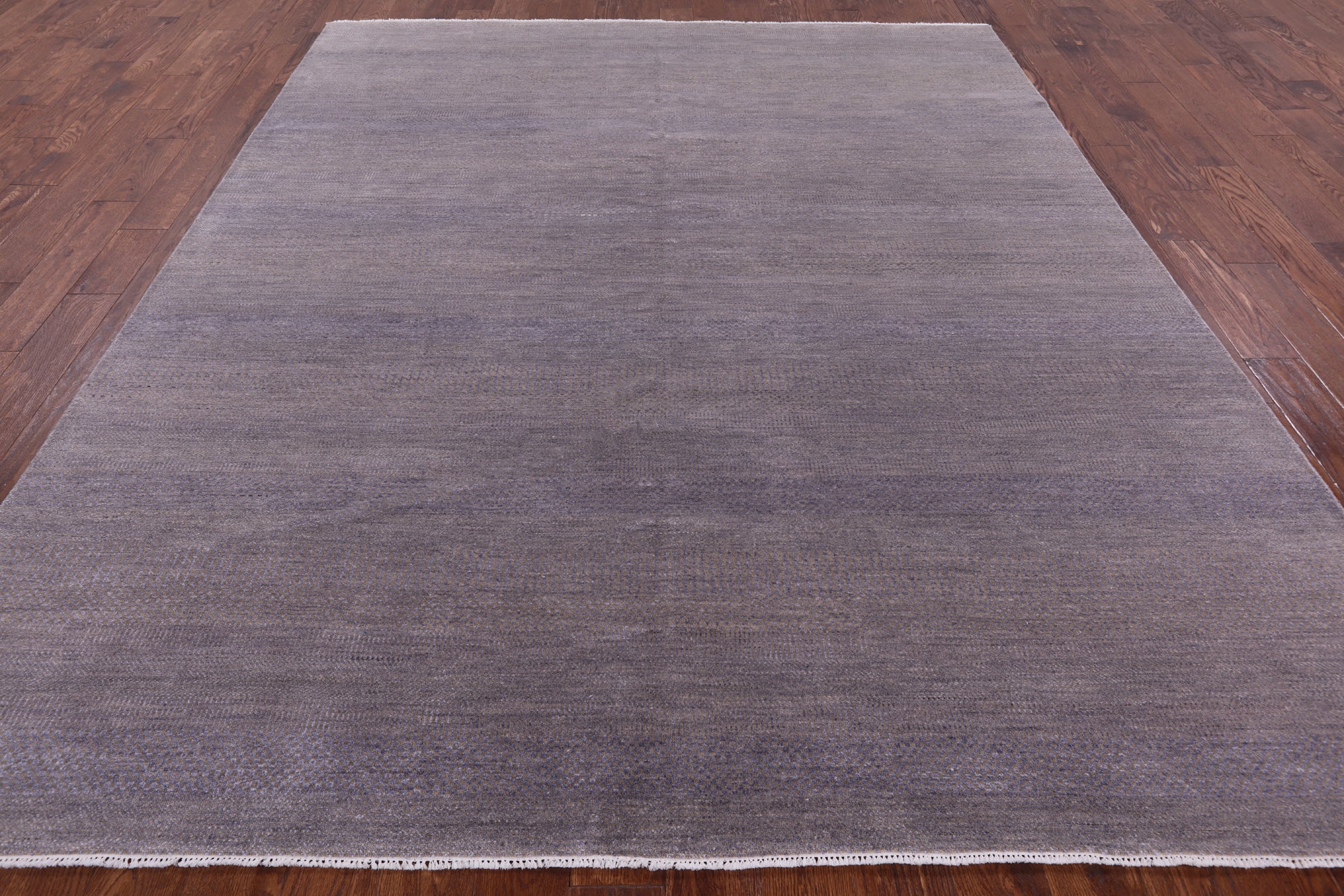Grey Savannah Grass Hand Knotted Wool & Silk Rug - 8' 2" X 9' 10" - Golden Nile