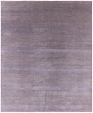 Grey Savannah Grass Hand Knotted Wool & Silk Rug - 8' 2" X 9' 10" - Golden Nile