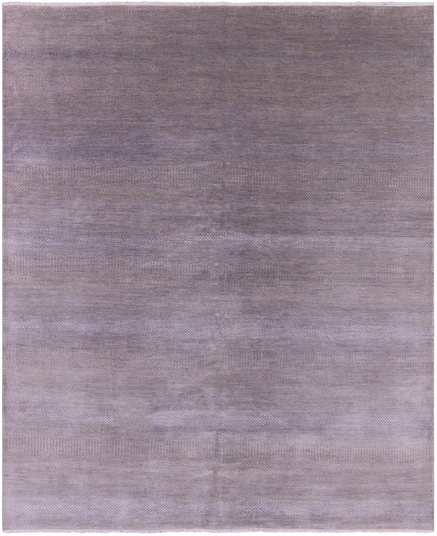 Grey Savannah Grass Hand Knotted Wool & Silk Rug - 8' 2" X 9' 10" - Golden Nile