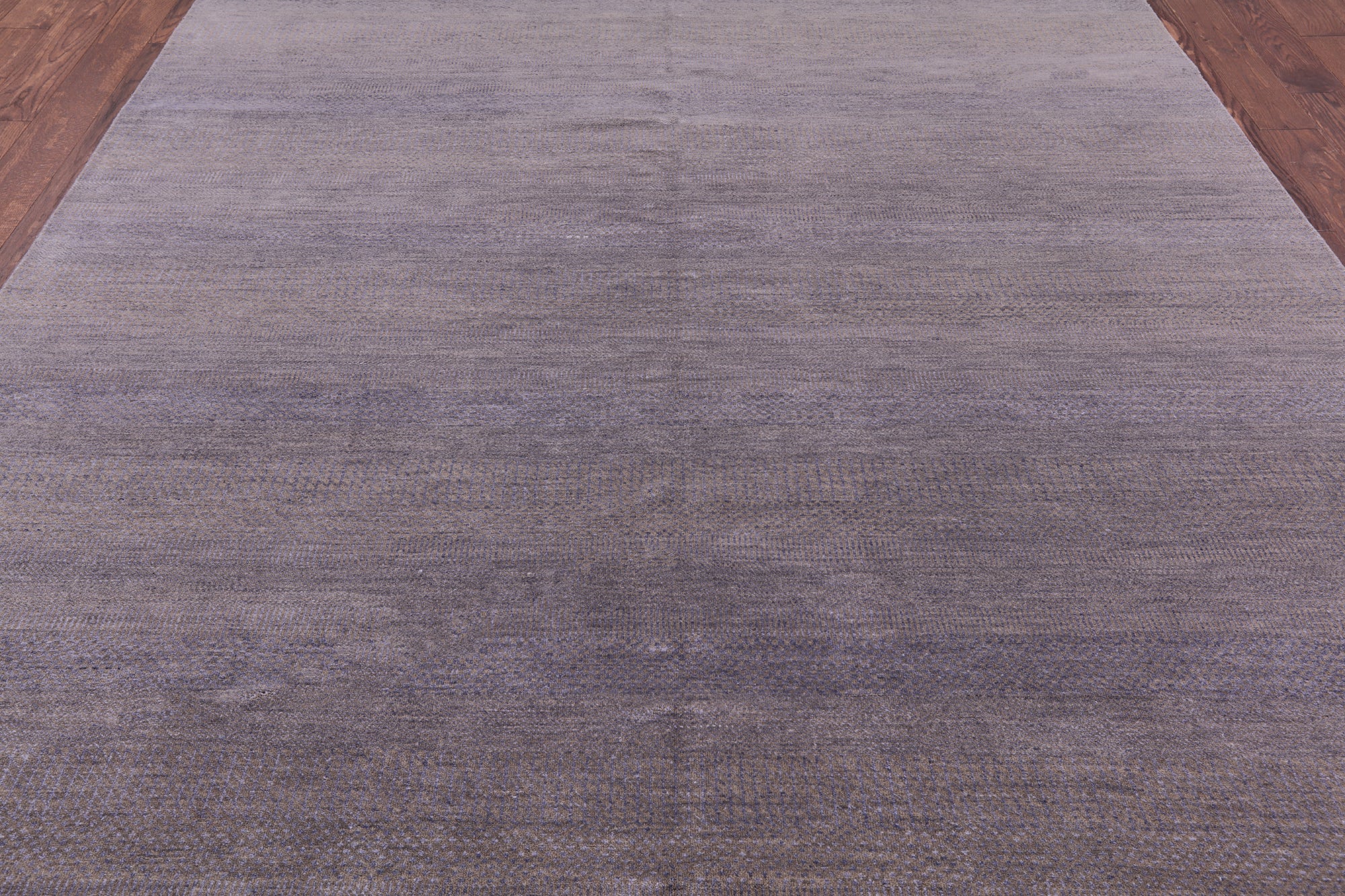 Grey Savannah Grass Hand Knotted Wool & Silk Rug - 8' 2" X 9' 10" - Golden Nile