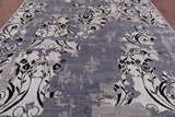 Modern Hand Knotted Wool & Silk Rug - 9' 1" X 12' 1" - Golden Nile
