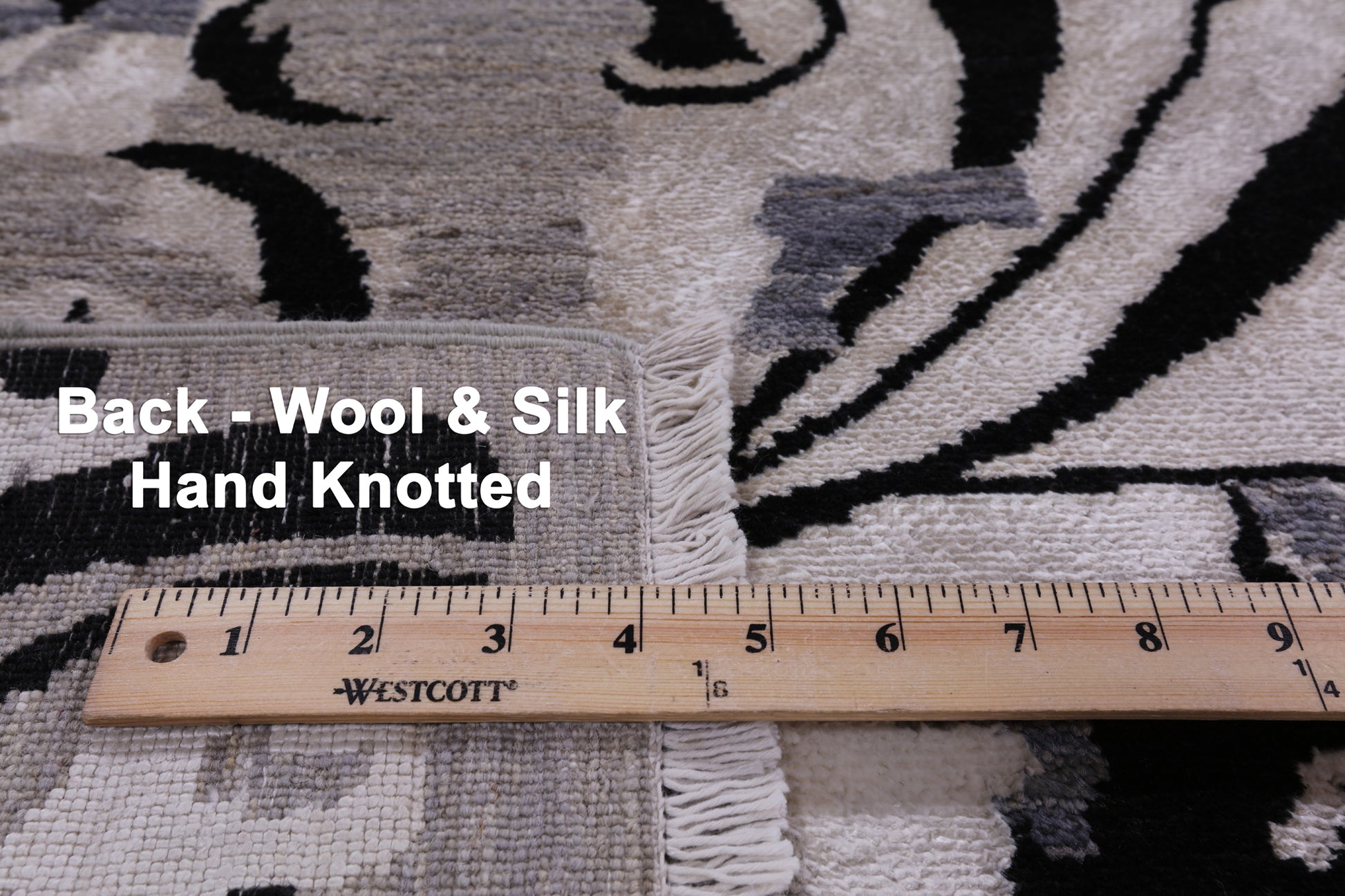 Modern Hand Knotted Wool & Silk Rug - 9' 1" X 12' 1" - Golden Nile
