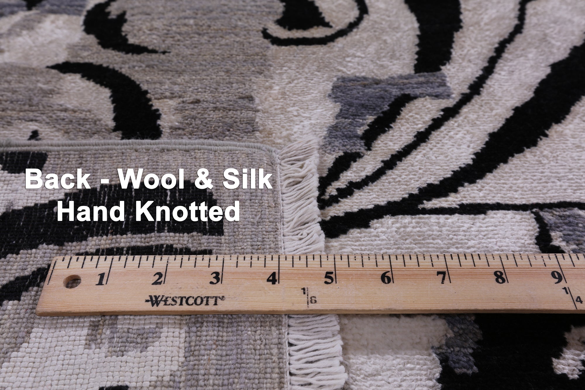 Modern Hand Knotted Wool & Silk Rug - 9' 1" X 12' 1" - Golden Nile