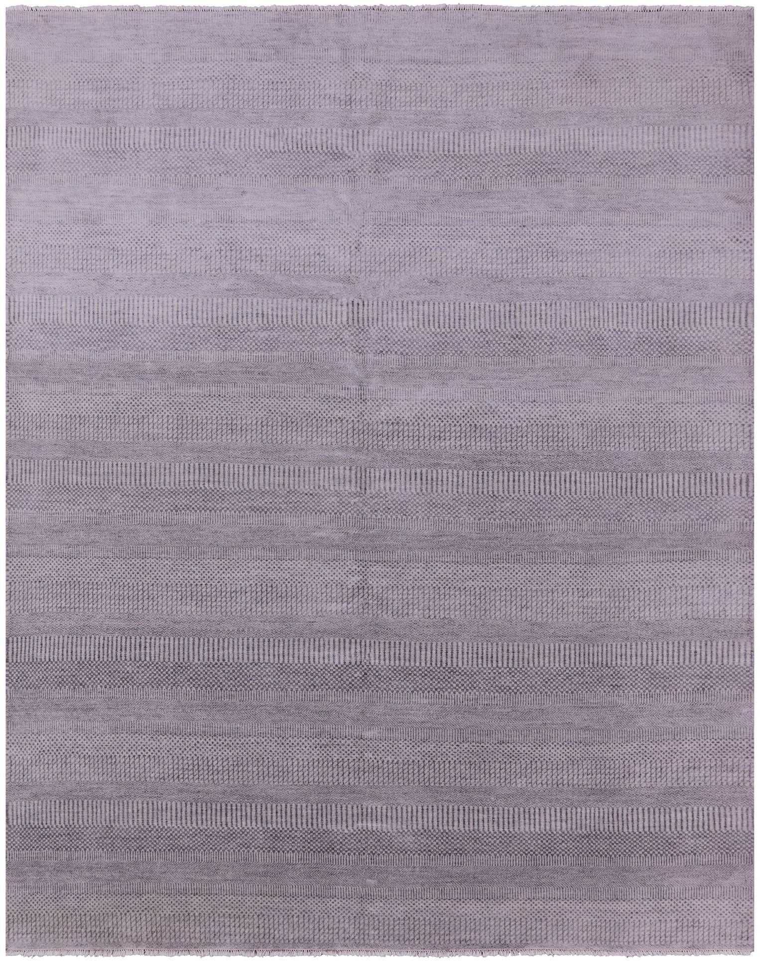 Grey Savannah Grass Hand Knotted Wool & Silk Rug - 8' 1" X 10' 1" - Golden Nile