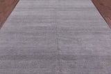 Grey Savannah Grass Hand Knotted Wool & Silk Rug - 8' 1" X 10' 1" - Golden Nile