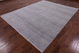 Grey Savannah Grass Hand Knotted Wool & Silk Rug - 8' 1" X 10' 1" - Golden Nile