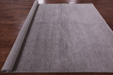Grey Savannah Grass Hand Knotted Wool & Silk Rug - 8' 1" X 10' 0" - Golden Nile