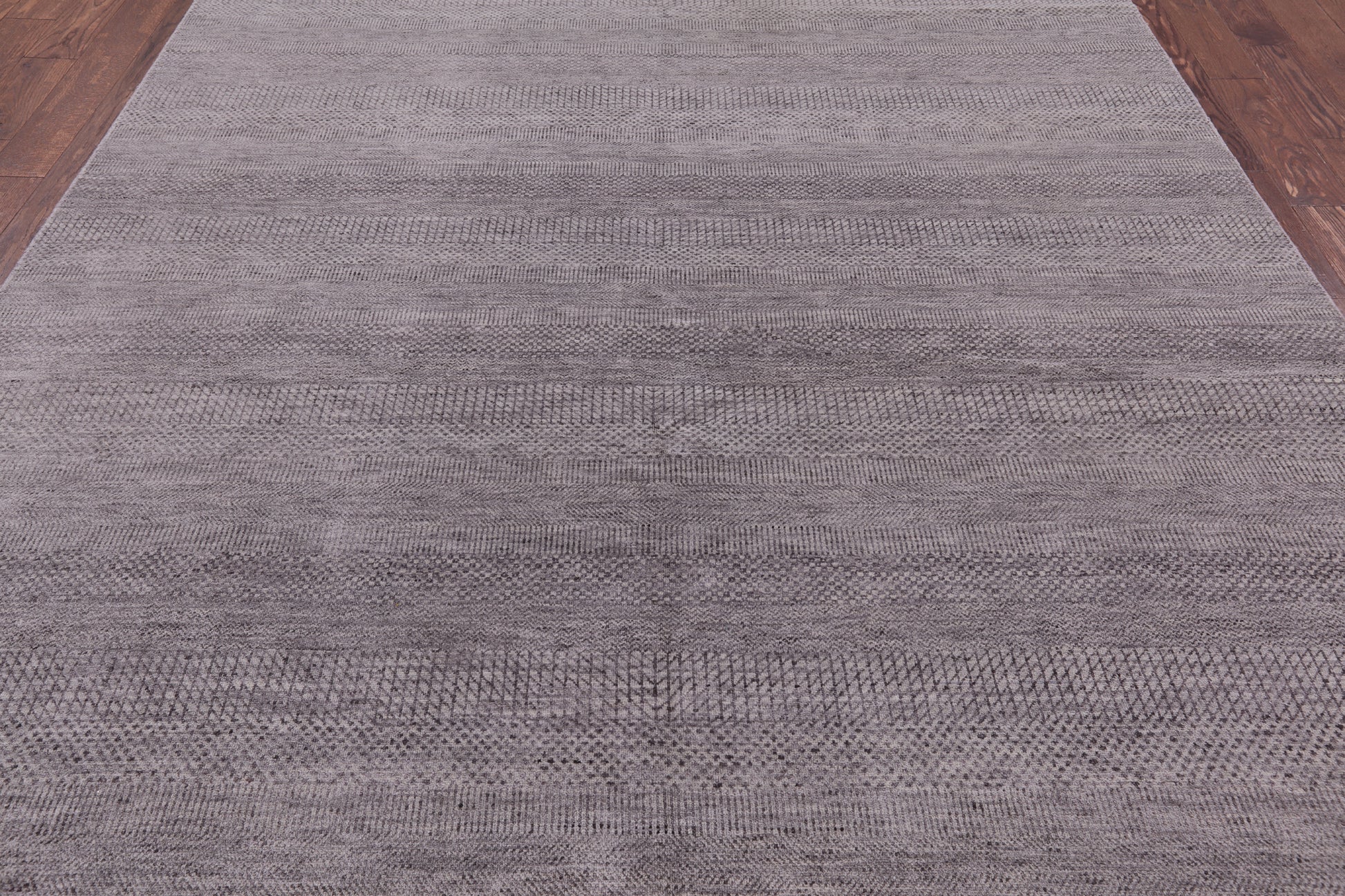 Grey Savannah Grass Hand Knotted Wool & Silk Rug - 8' 1" X 10' 0" - Golden Nile