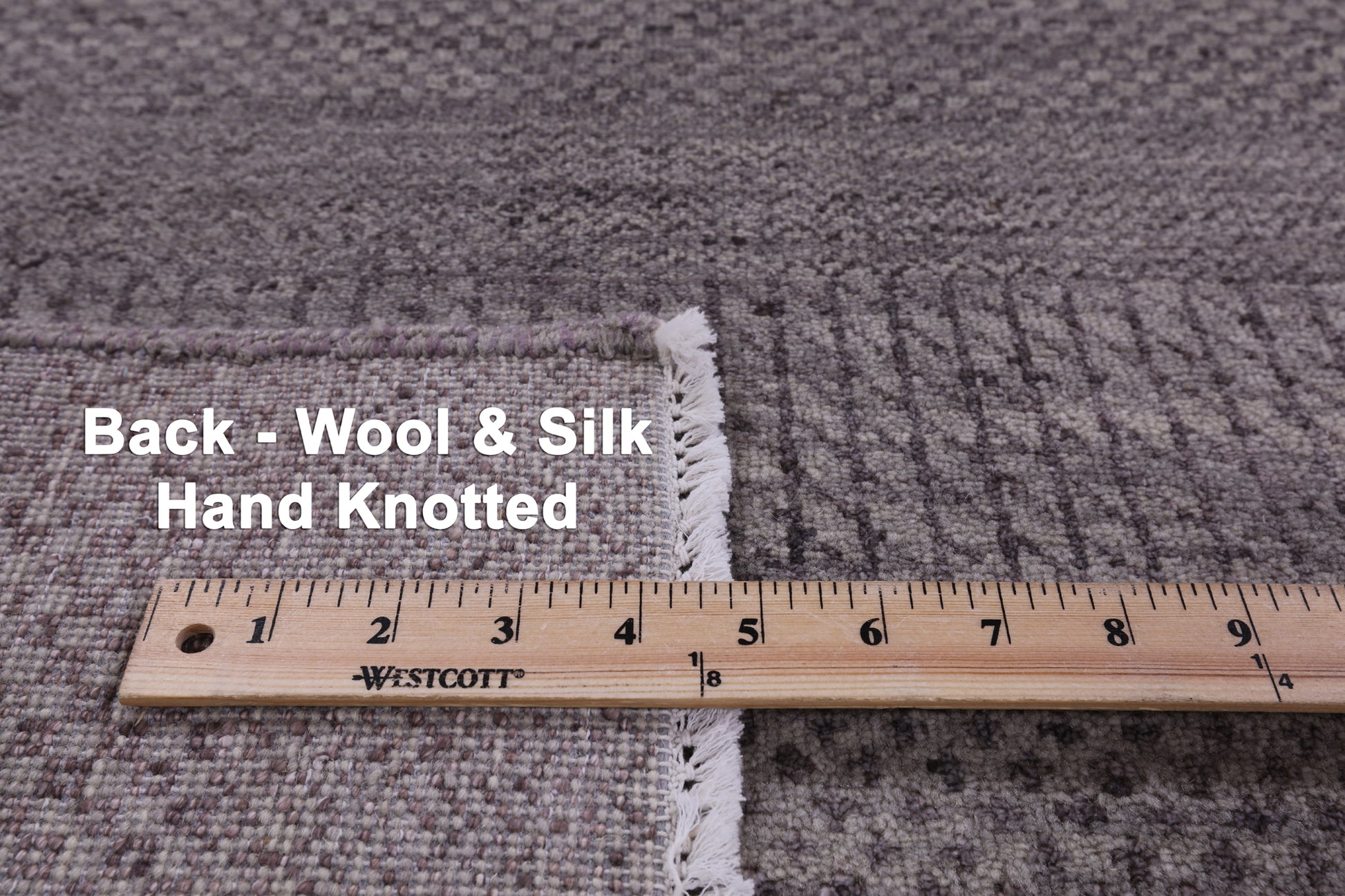 Grey Savannah Grass Hand Knotted Wool & Silk Rug - 8' 1" X 10' 0" - Golden Nile