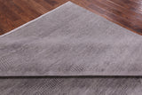 Grey Savannah Grass Hand Knotted Wool & Silk Rug - 8' 1" X 10' 0" - Golden Nile